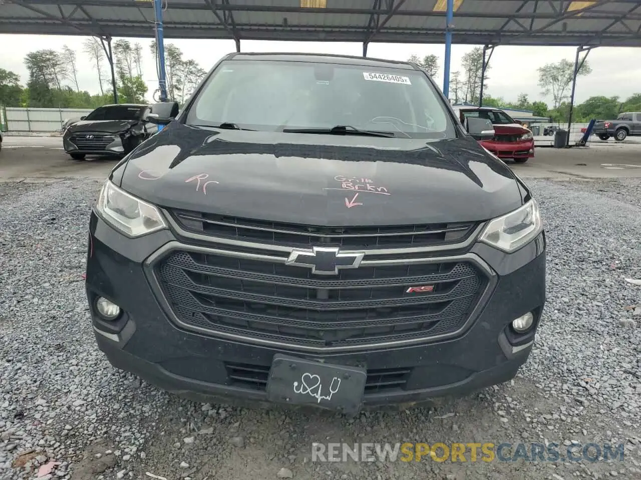 5 Photograph of a damaged car 1GNEVJKW9KJ195292 CHEVROLET TRAVERSE 2019