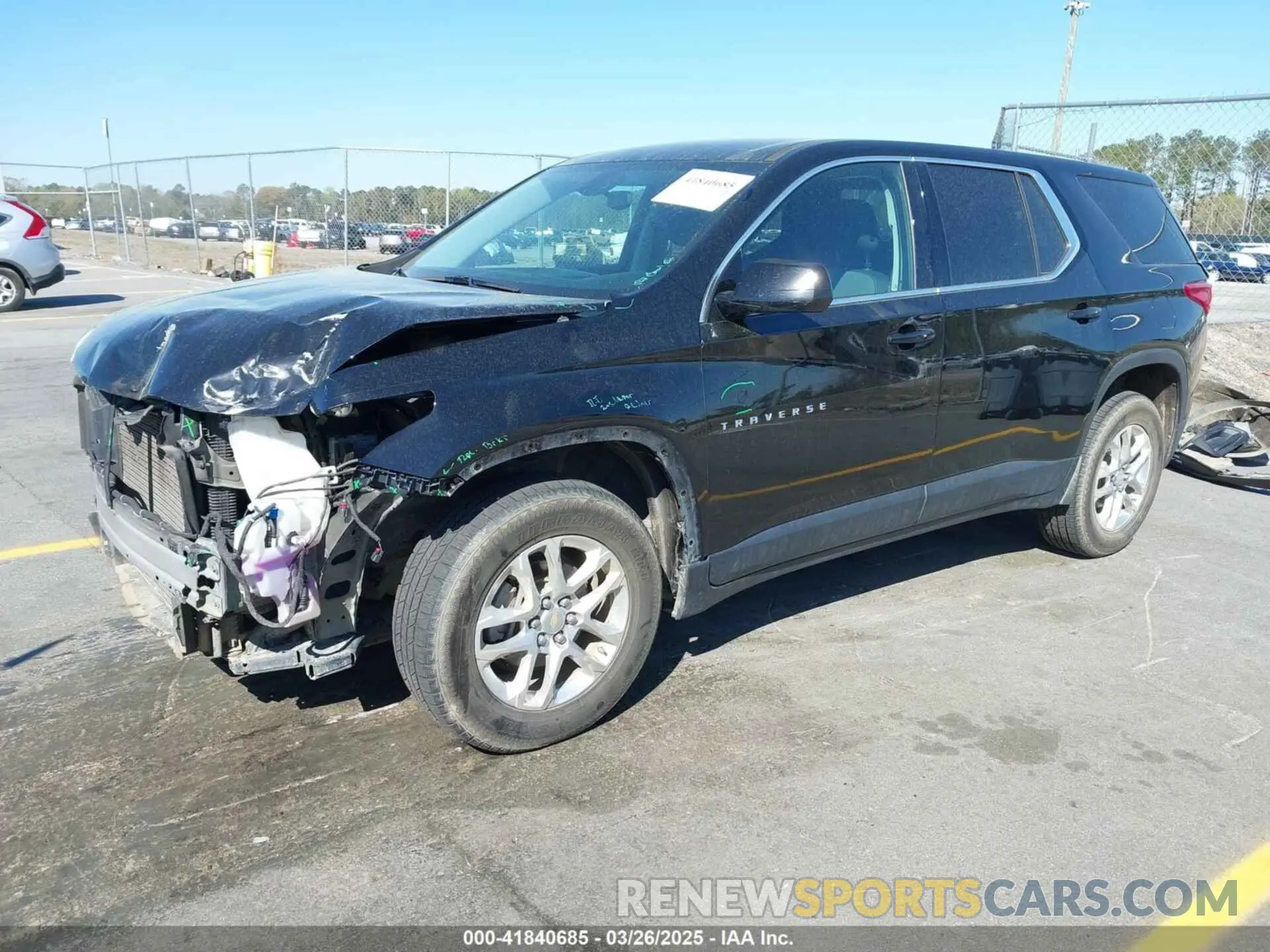 2 Photograph of a damaged car 1GNERFKW2LJ183763 CHEVROLET TRAVERSE 2020