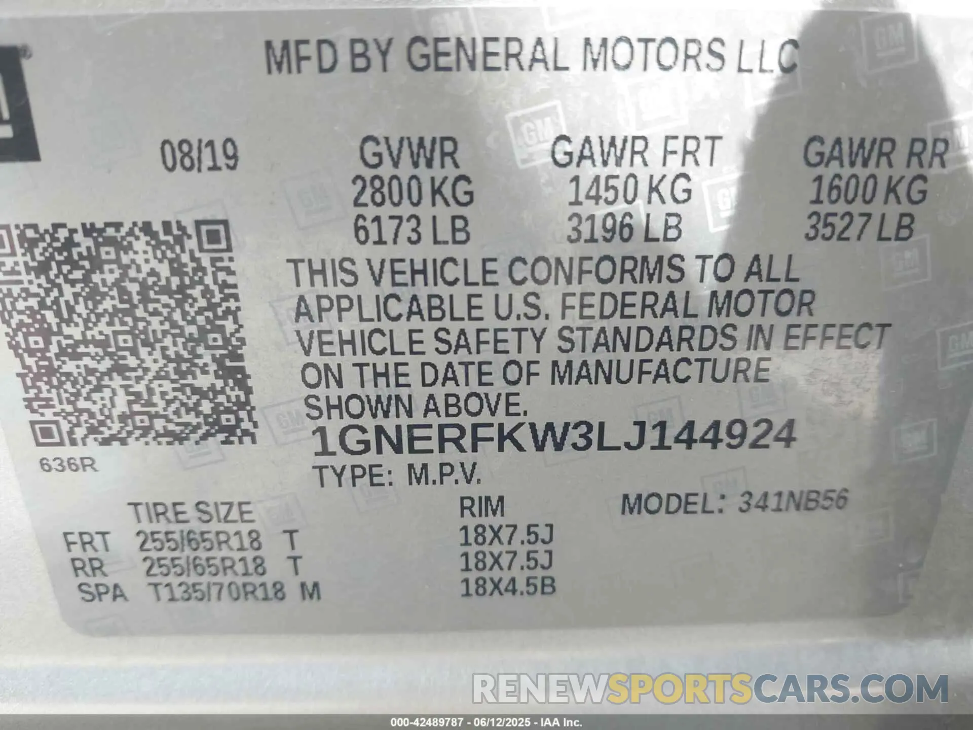 9 Photograph of a damaged car 1GNERFKW3LJ144924 CHEVROLET TRAVERSE 2020