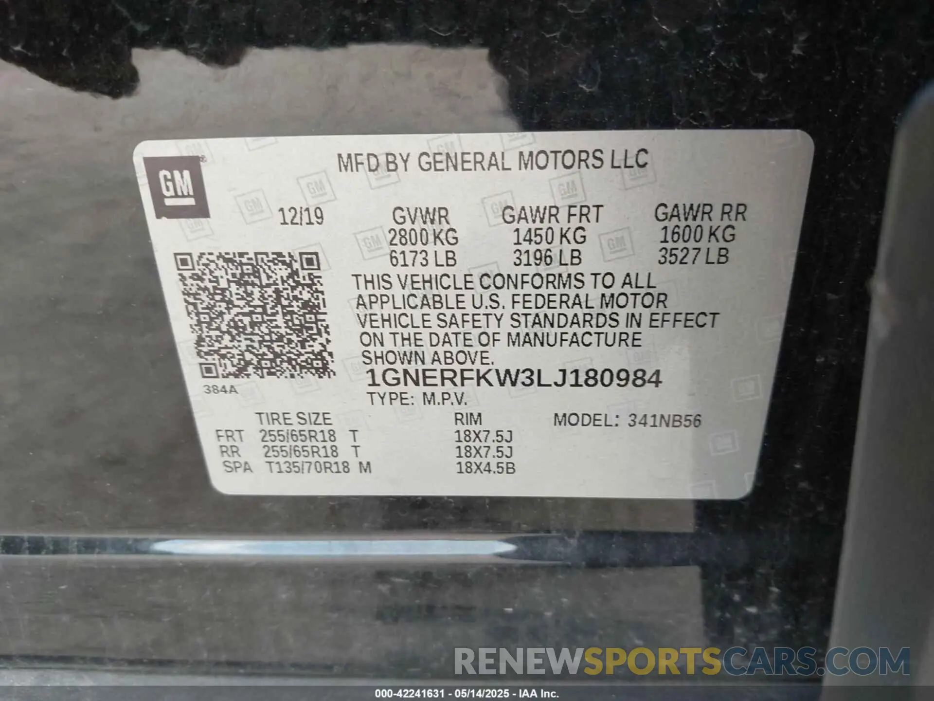 9 Photograph of a damaged car 1GNERFKW3LJ180984 CHEVROLET TRAVERSE 2020