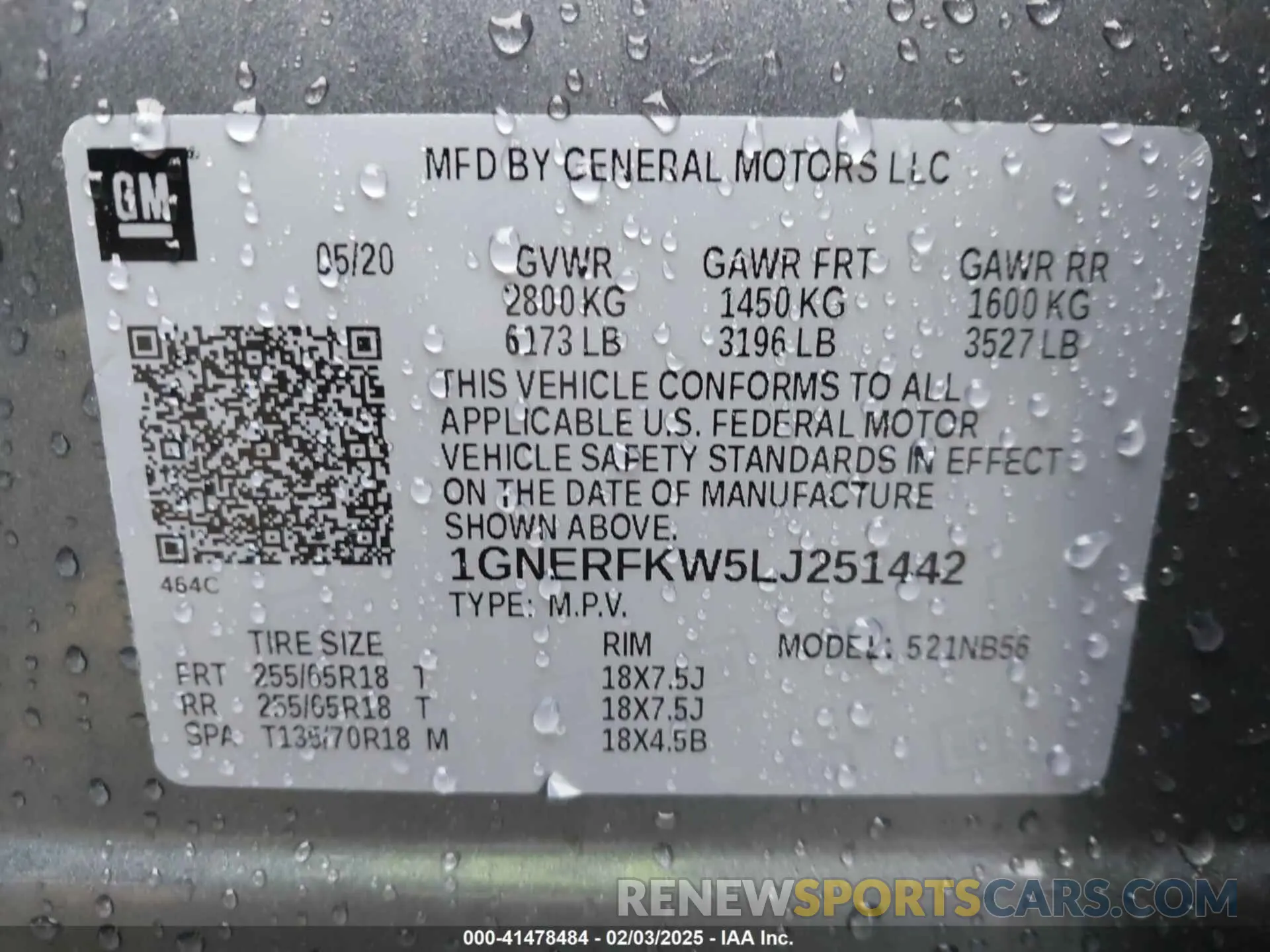 9 Photograph of a damaged car 1GNERFKW5LJ251442 CHEVROLET TRAVERSE 2020