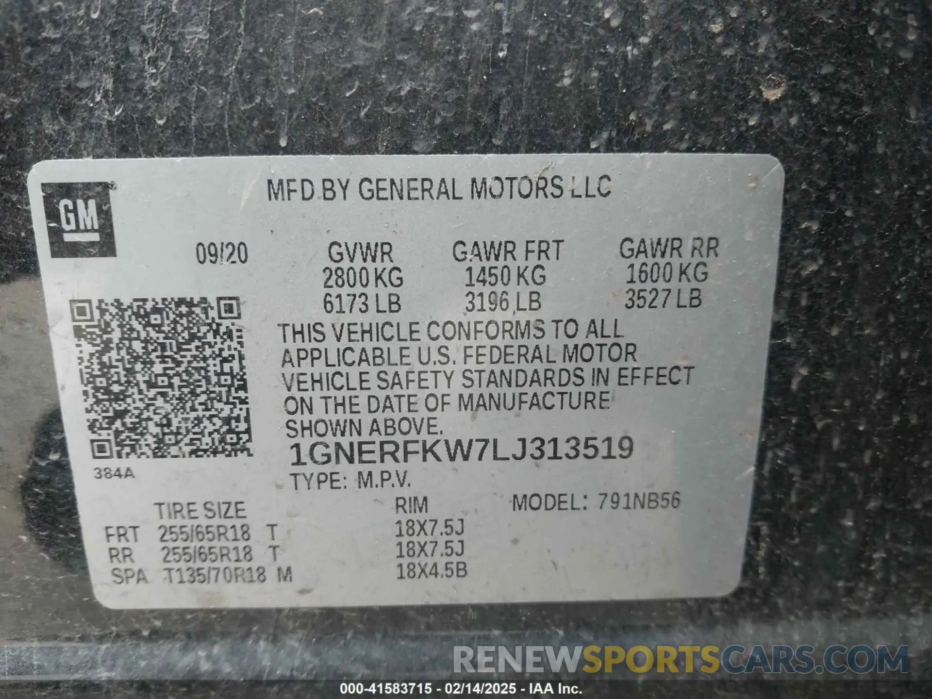 9 Photograph of a damaged car 1GNERFKW7LJ313519 CHEVROLET TRAVERSE 2020