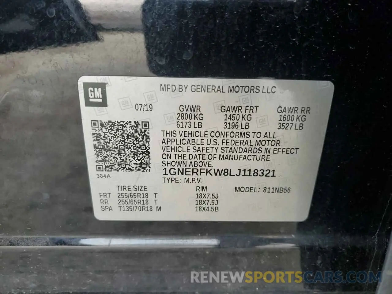 16 Photograph of a damaged car 1GNERFKW8LJ118321 CHEVROLET TRAVERSE 2020