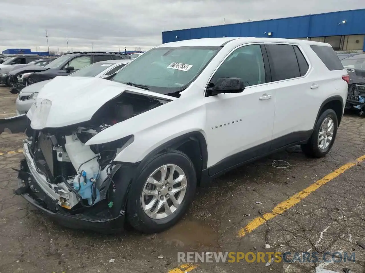 1 Photograph of a damaged car 1GNERFKW9LJ261004 CHEVROLET TRAVERSE 2020