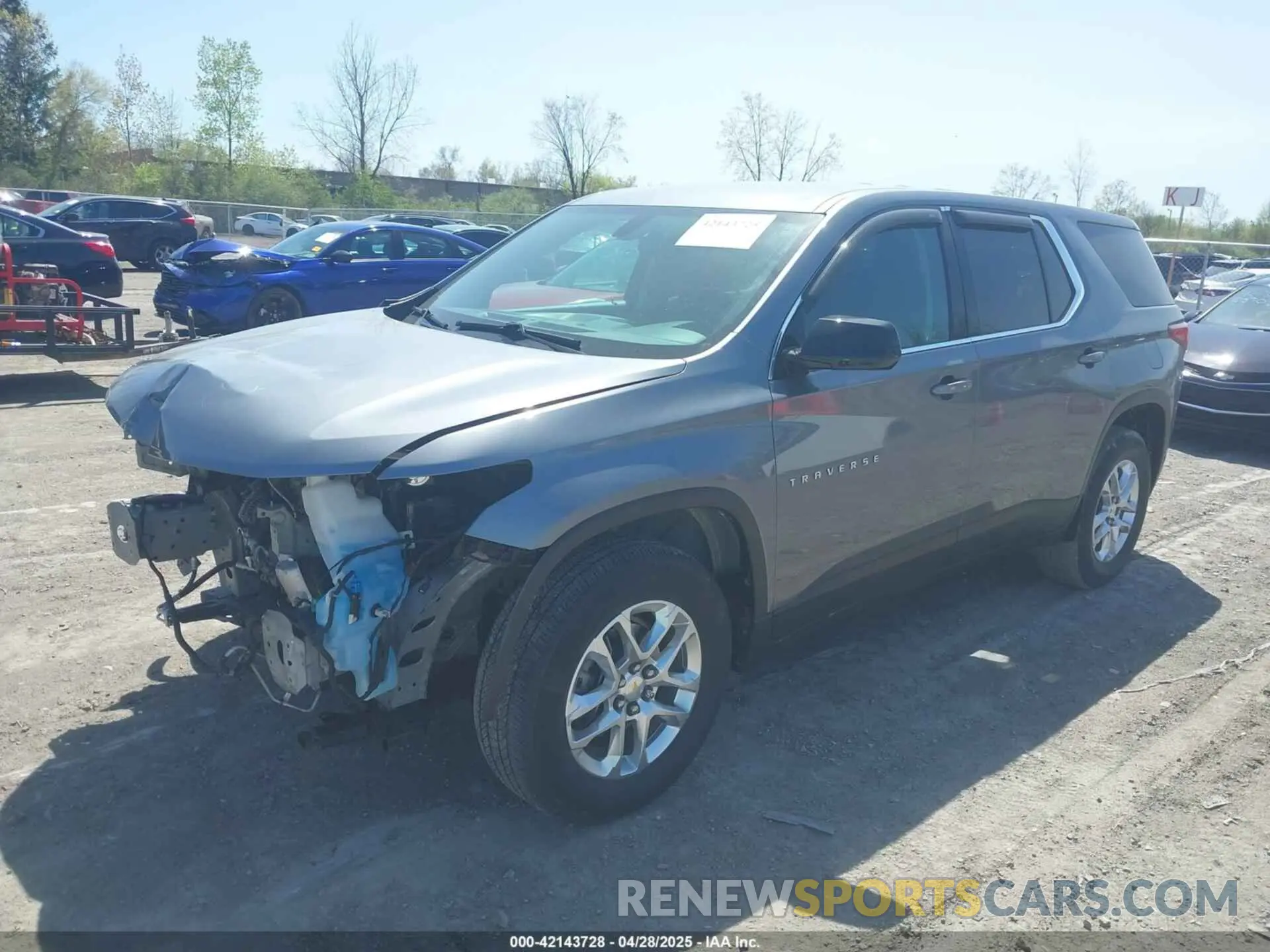 2 Photograph of a damaged car 1GNERFKW9LJ309827 CHEVROLET TRAVERSE 2020