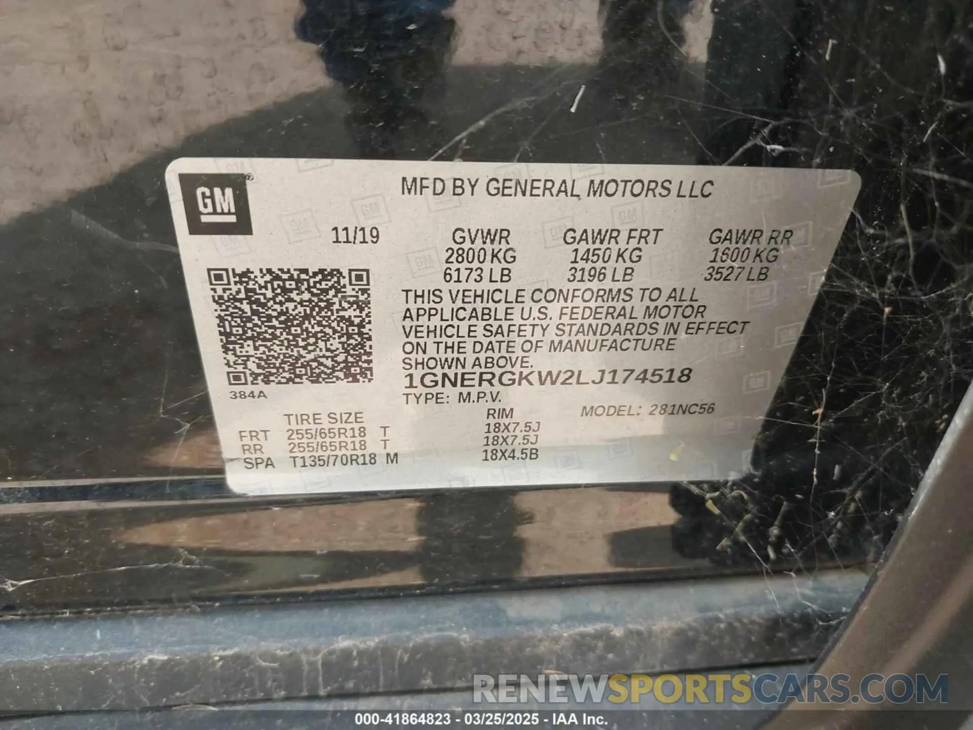 9 Photograph of a damaged car 1GNERGKW2LJ174518 CHEVROLET TRAVERSE 2020