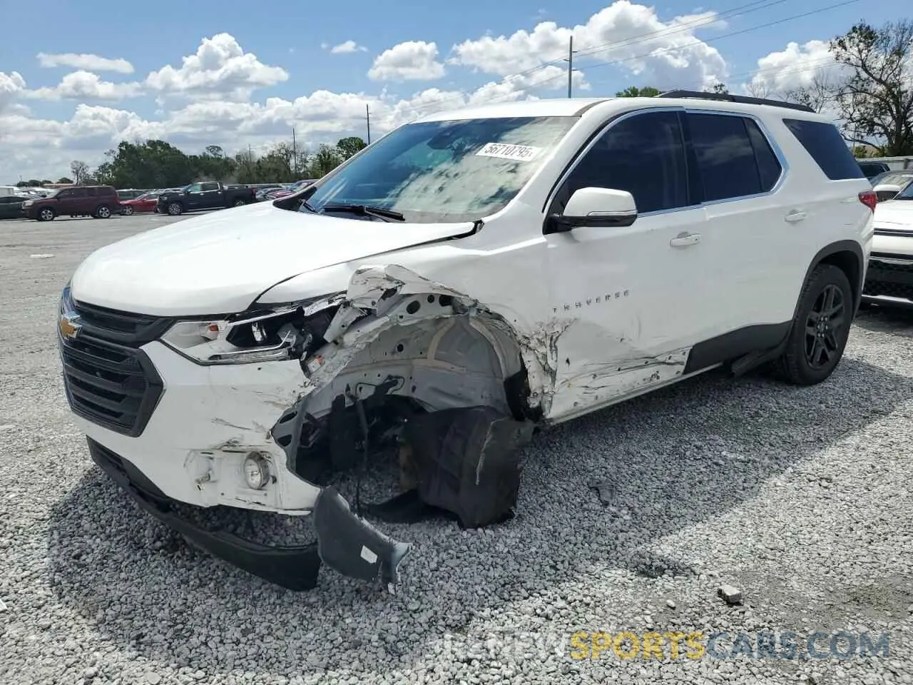 1 Photograph of a damaged car 1GNERGKW5LJ194357 CHEVROLET TRAVERSE 2020