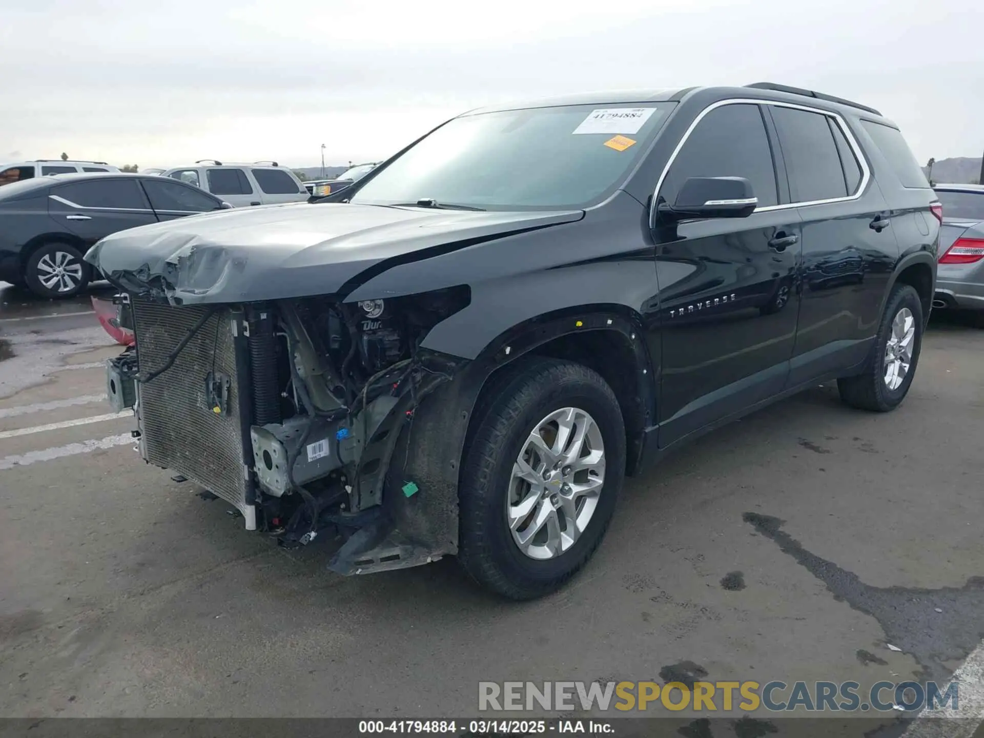 2 Photograph of a damaged car 1GNERGKW5LJ295706 CHEVROLET TRAVERSE 2020