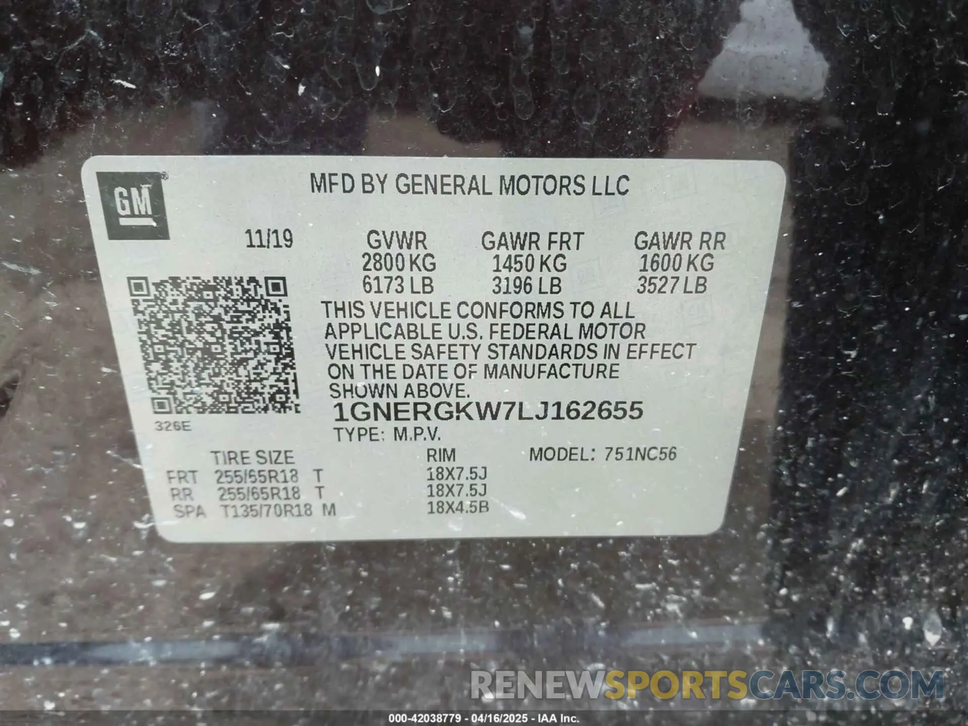9 Photograph of a damaged car 1GNERGKW7LJ162655 CHEVROLET TRAVERSE 2020