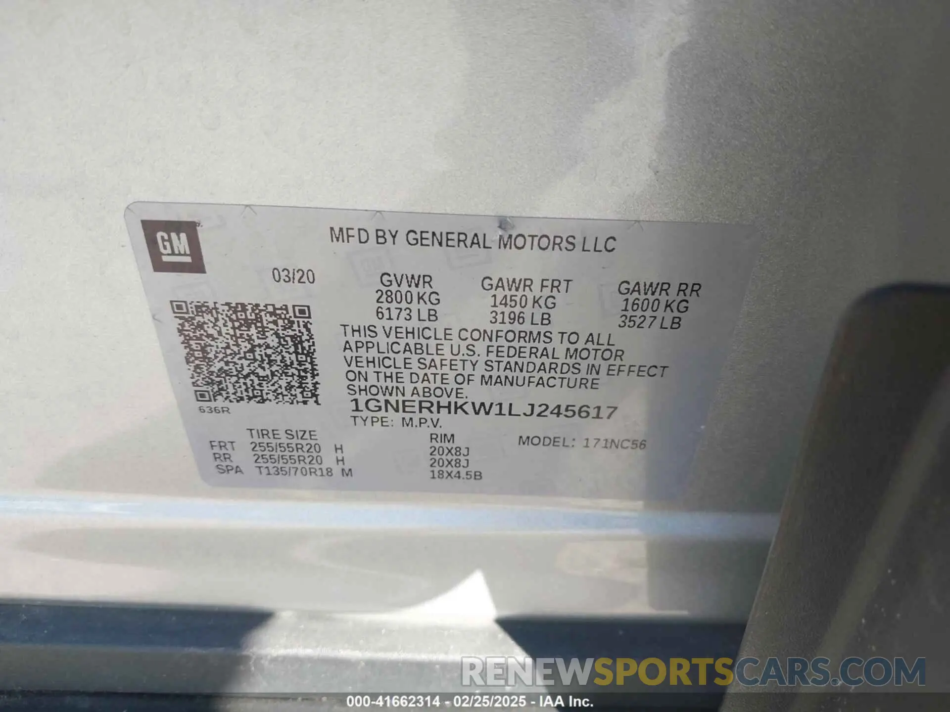 9 Photograph of a damaged car 1GNERHKW1LJ245617 CHEVROLET TRAVERSE 2020
