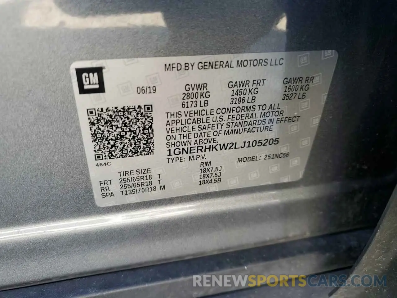 15 Photograph of a damaged car 1GNERHKW2LJ105205 CHEVROLET TRAVERSE 2020