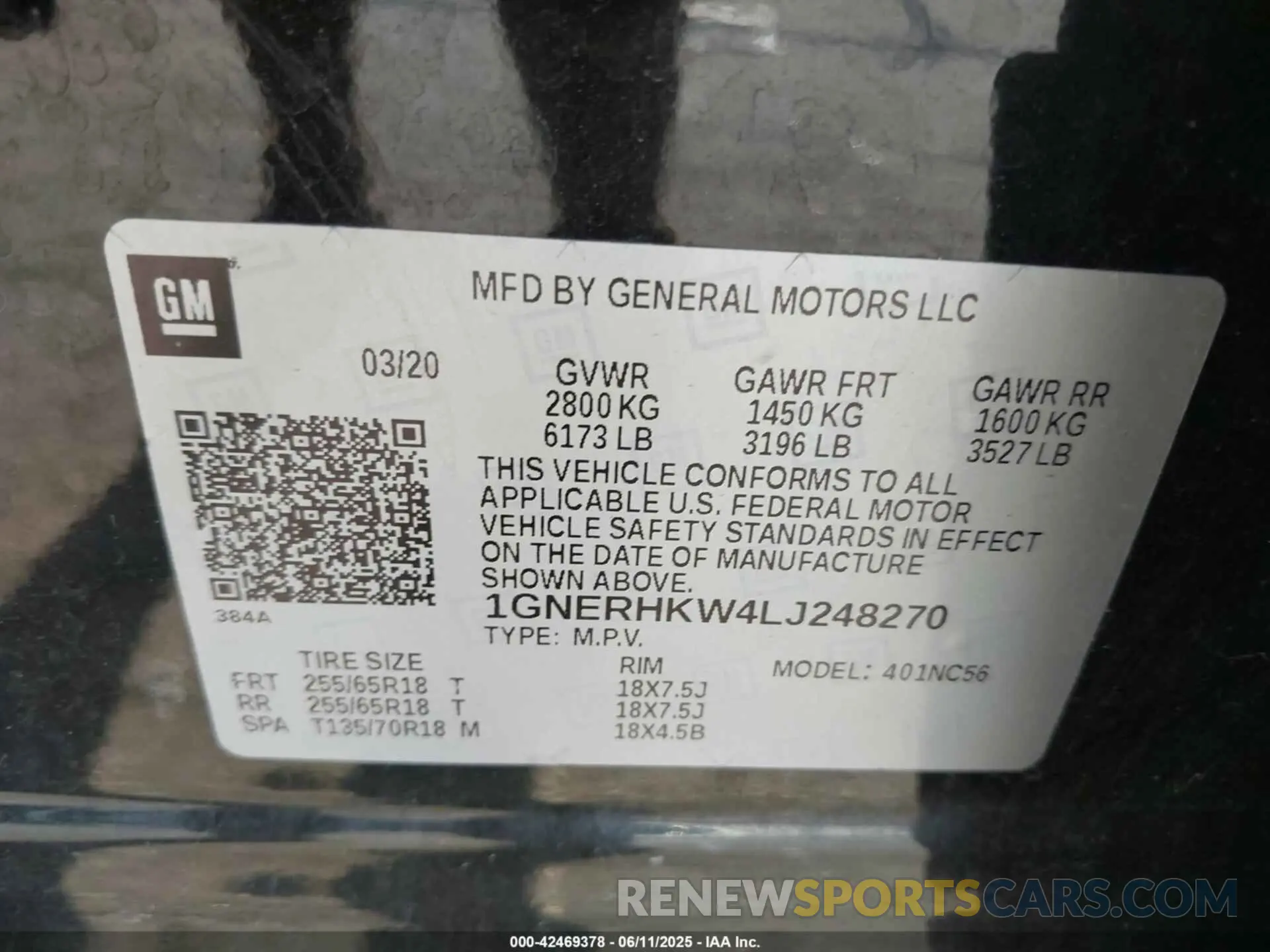 9 Photograph of a damaged car 1GNERHKW4LJ248270 CHEVROLET TRAVERSE 2020