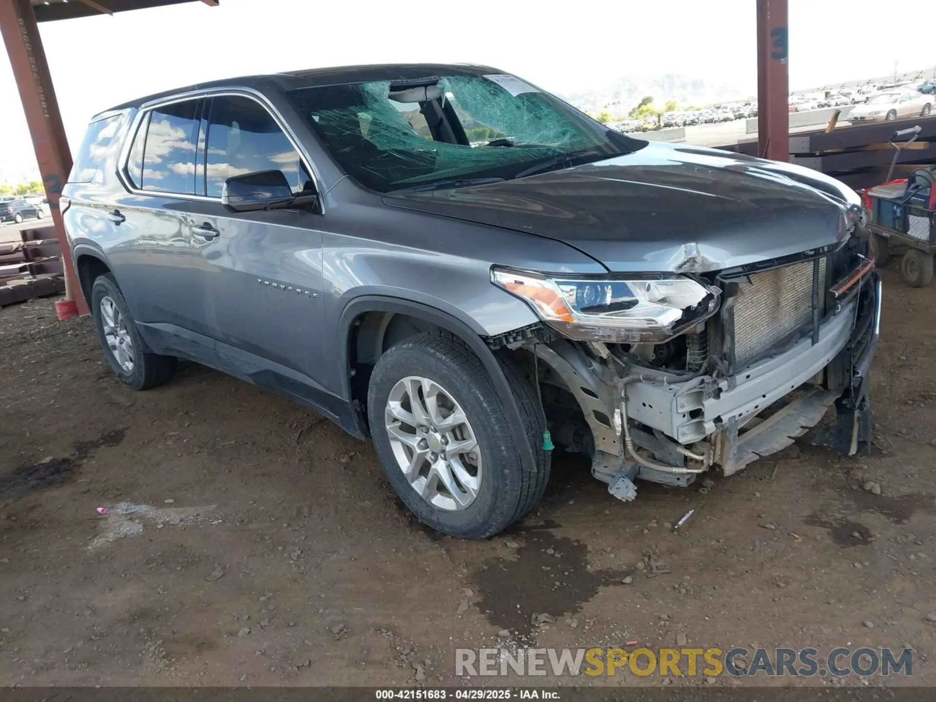 1 Photograph of a damaged car 1GNEVFKW2LJ238353 CHEVROLET TRAVERSE 2020