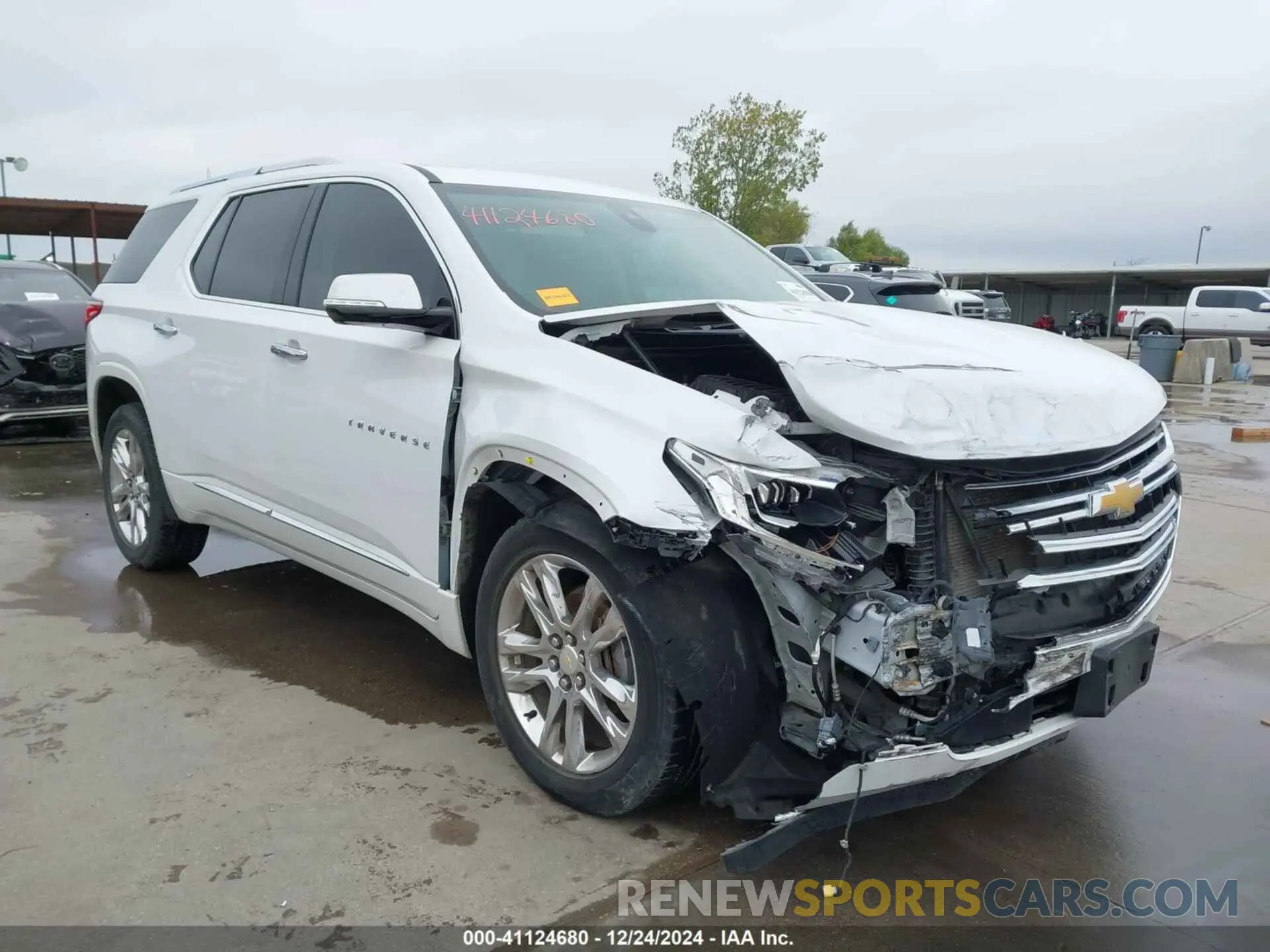 1 Photograph of a damaged car 1GNEVNKW2LJ191383 CHEVROLET TRAVERSE 2020