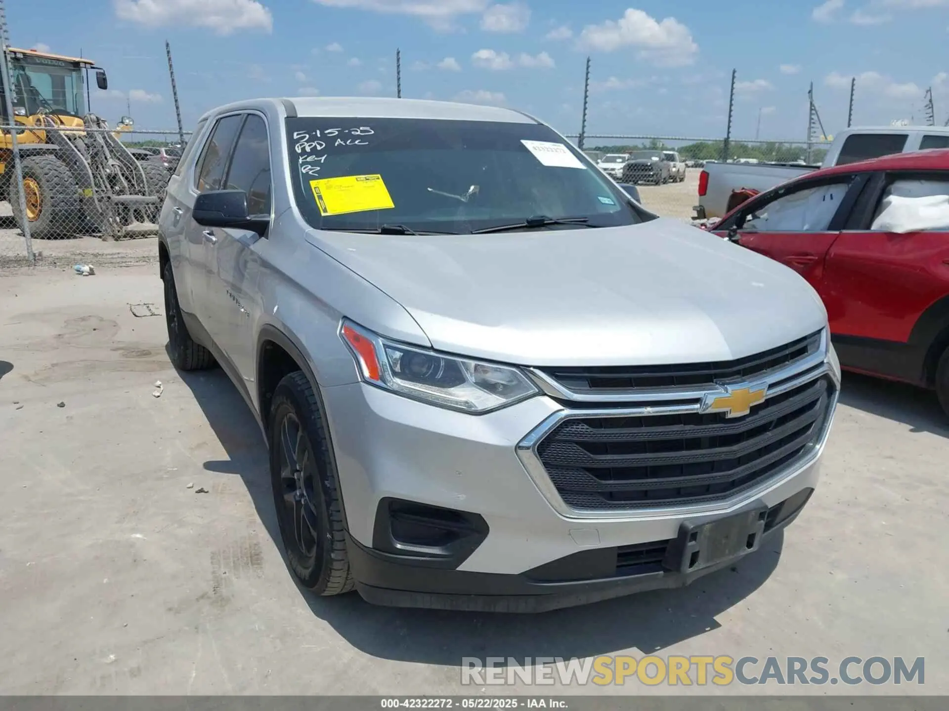 1 Photograph of a damaged car 1GNERFKW0MJ114605 CHEVROLET TRAVERSE 2021