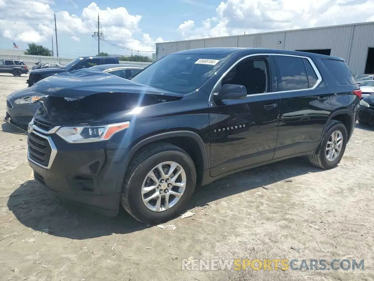1 Photograph of a damaged car 1GNERFKW0MJ129296 CHEVROLET TRAVERSE 2021