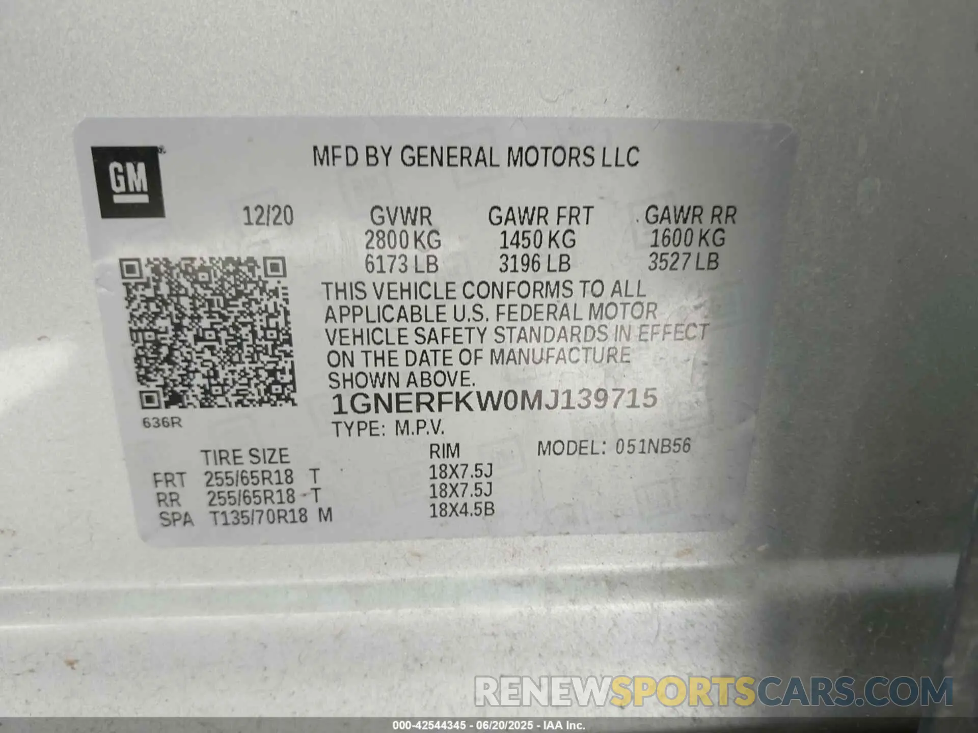 9 Photograph of a damaged car 1GNERFKW0MJ139715 CHEVROLET TRAVERSE 2021