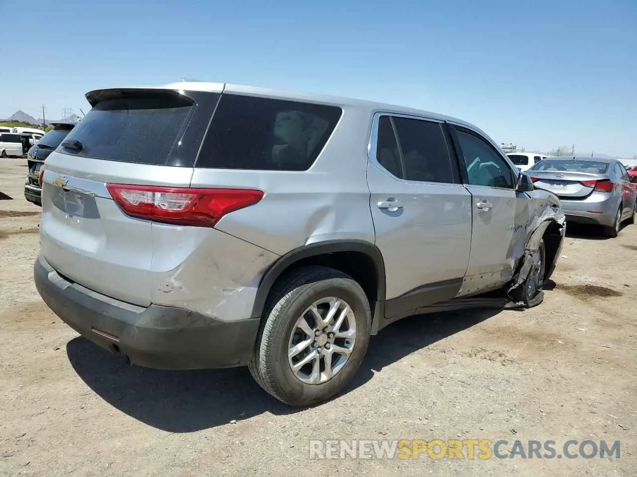 3 Photograph of a damaged car 1GNERFKW0MJ168423 CHEVROLET TRAVERSE 2021