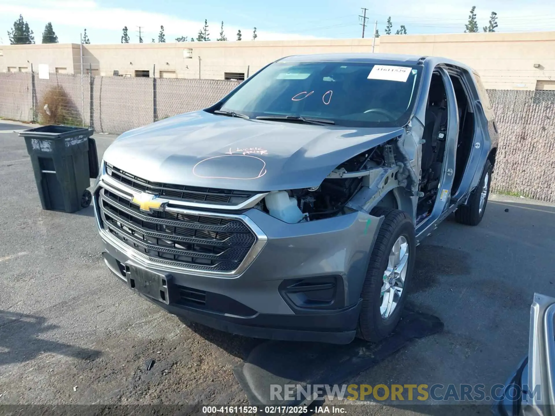 2 Photograph of a damaged car 1GNERFKW1MJ235515 CHEVROLET TRAVERSE 2021