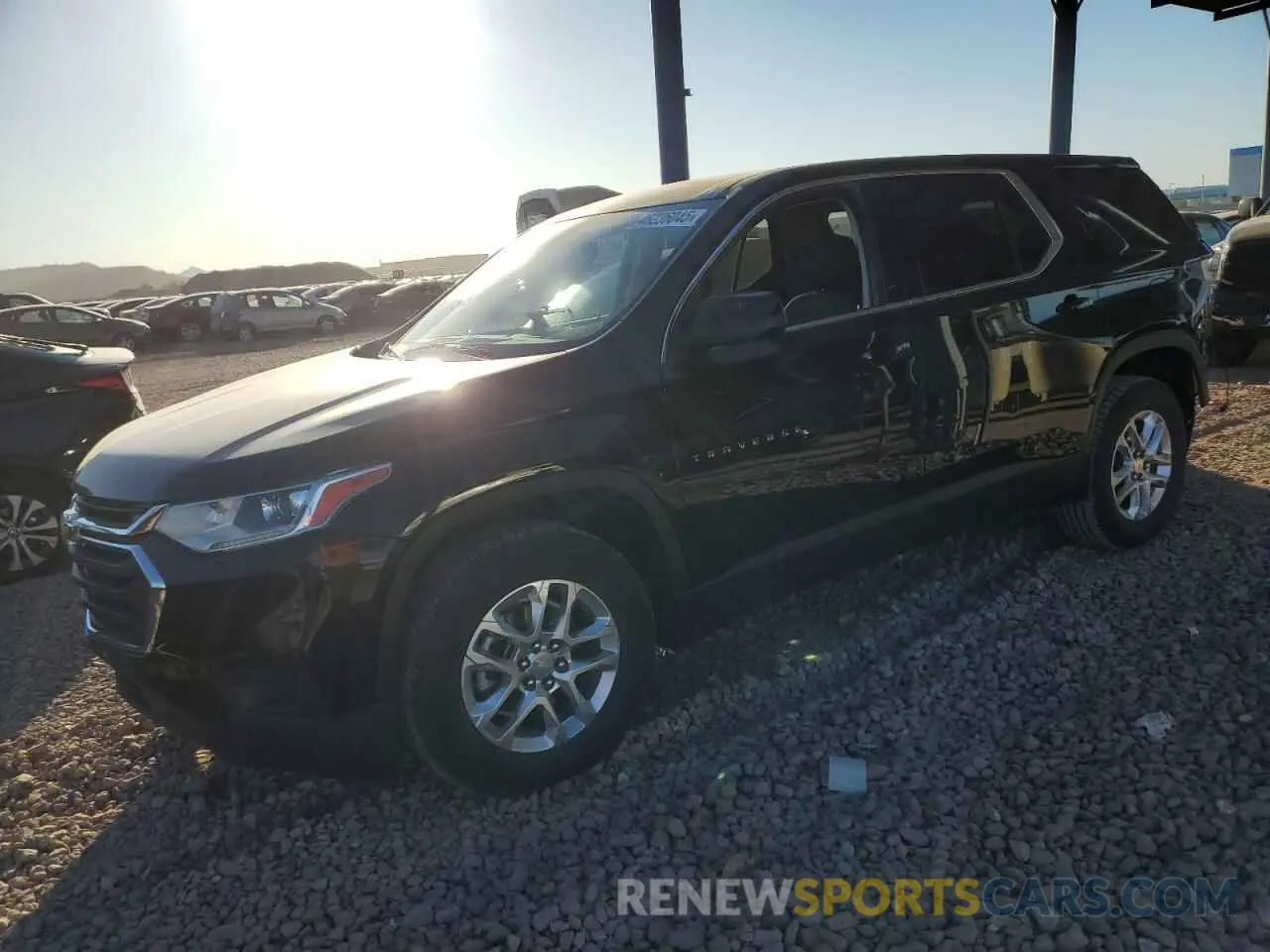 1 Photograph of a damaged car 1GNERFKW1MJ242660 CHEVROLET TRAVERSE 2021