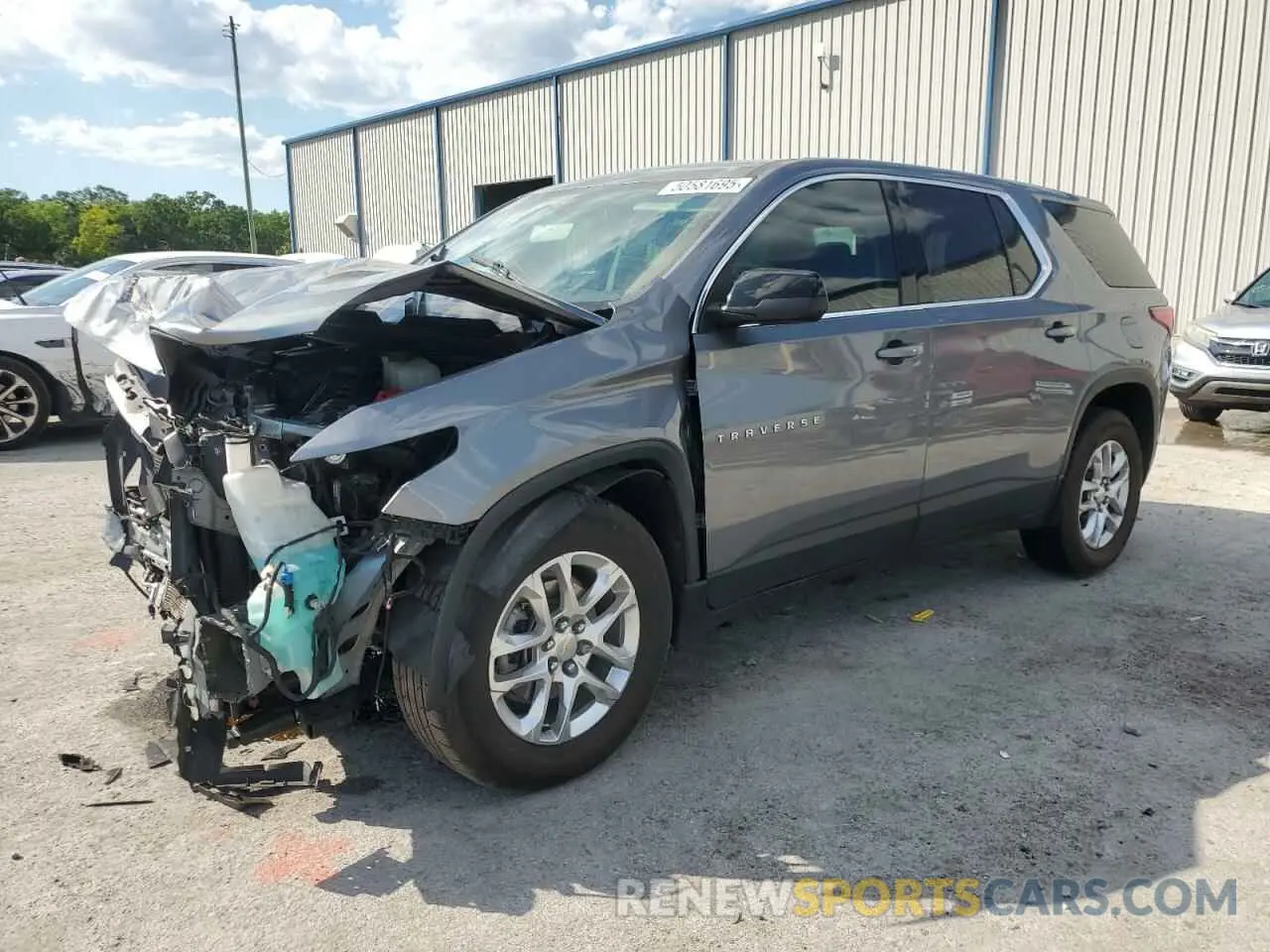 1 Photograph of a damaged car 1GNERFKW4MJ206011 CHEVROLET TRAVERSE 2021