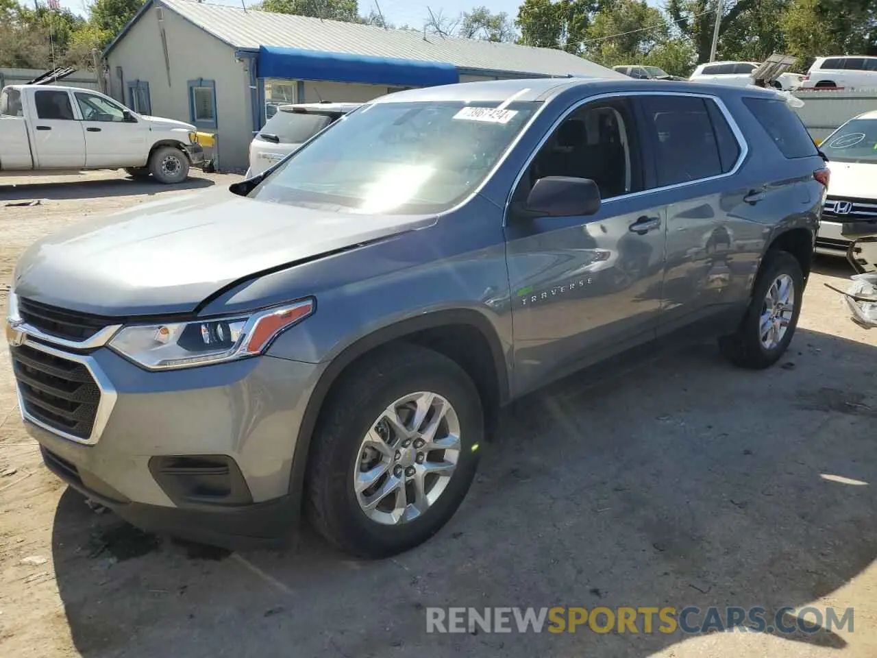 1 Photograph of a damaged car 1GNERFKW5MJ227675 CHEVROLET TRAVERSE 2021
