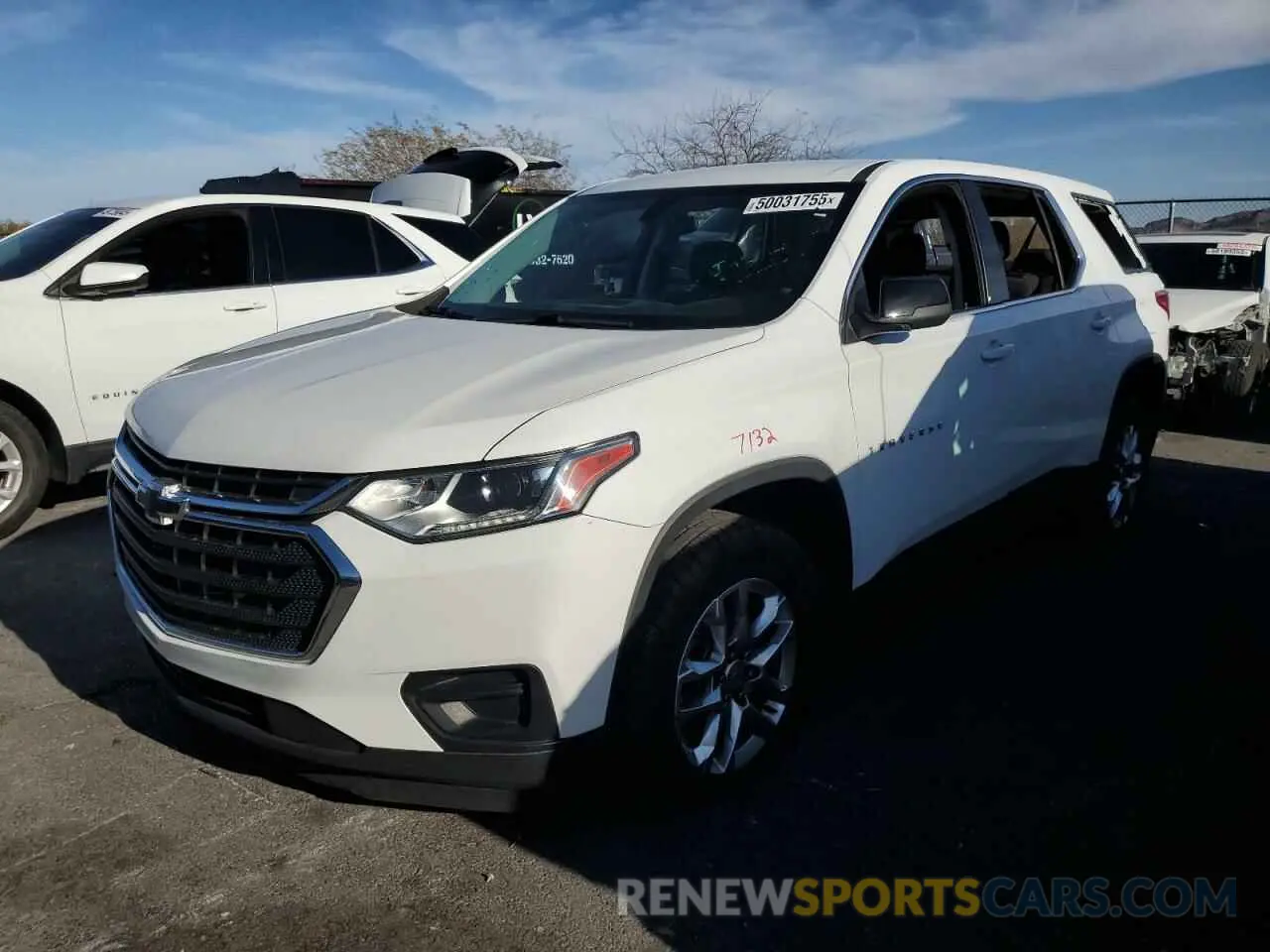 1 Photograph of a damaged car 1GNERFKW6MJ197277 CHEVROLET TRAVERSE 2021
