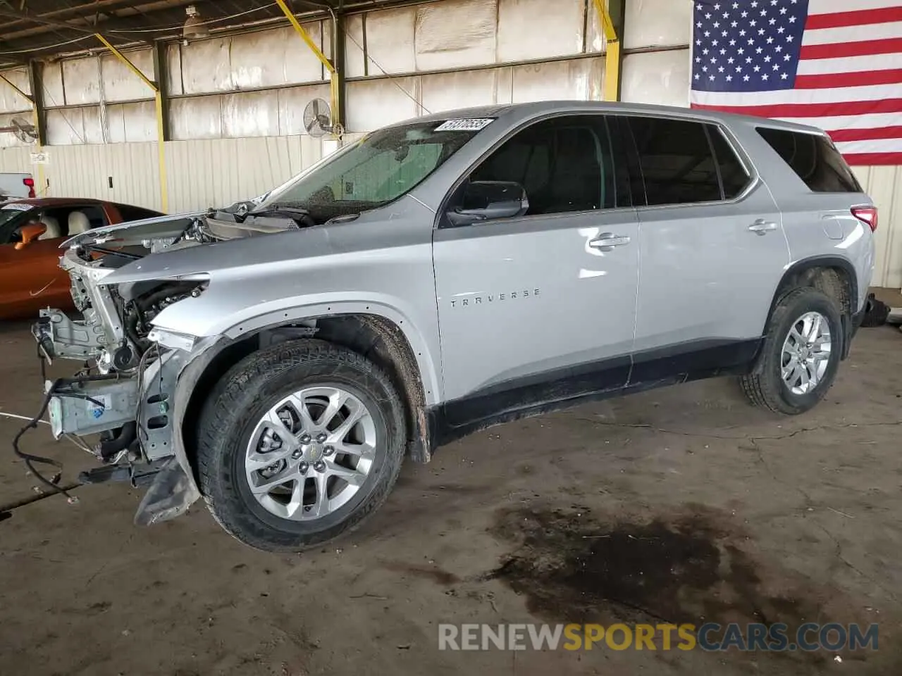 1 Photograph of a damaged car 1GNERFKW6MJ210870 CHEVROLET TRAVERSE 2021