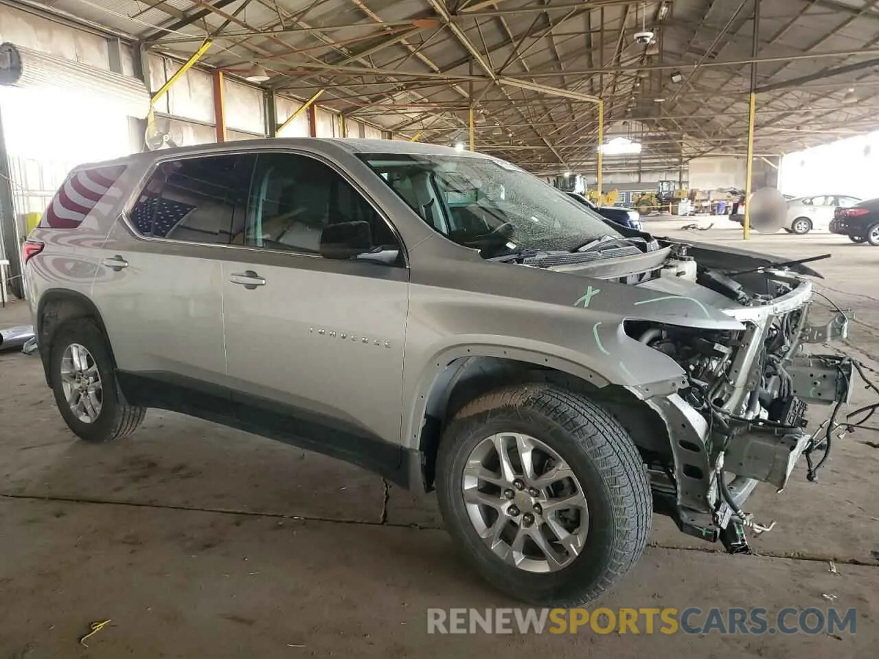 4 Photograph of a damaged car 1GNERFKW6MJ210870 CHEVROLET TRAVERSE 2021