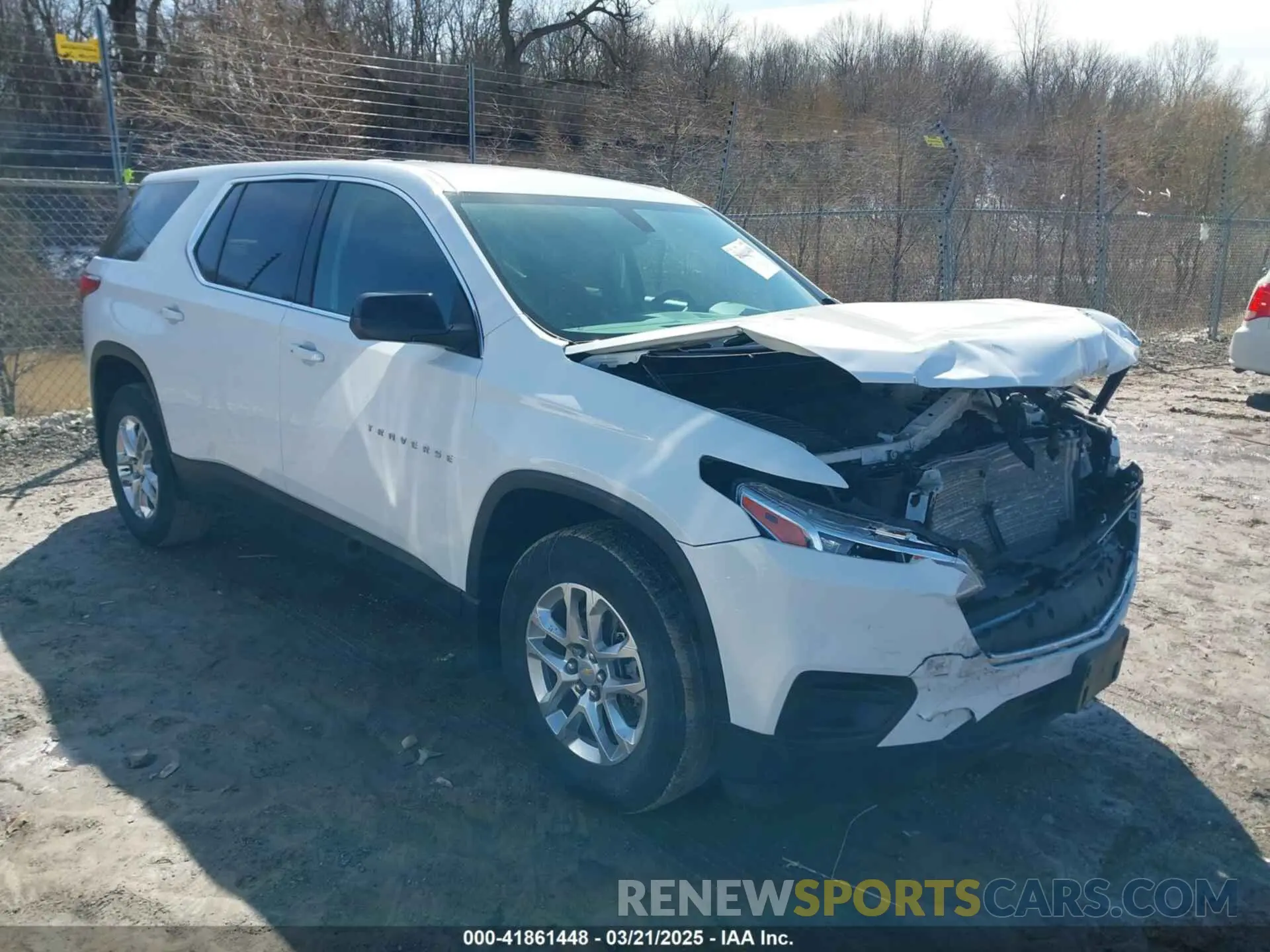 1 Photograph of a damaged car 1GNERFKW8MJ219960 CHEVROLET TRAVERSE 2021