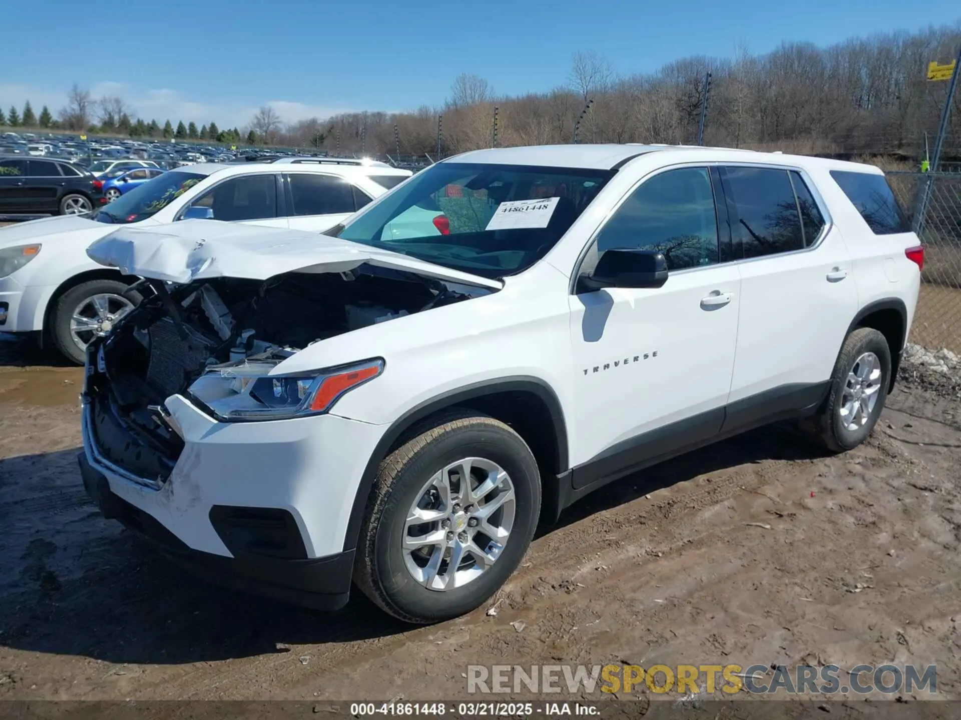 2 Photograph of a damaged car 1GNERFKW8MJ219960 CHEVROLET TRAVERSE 2021