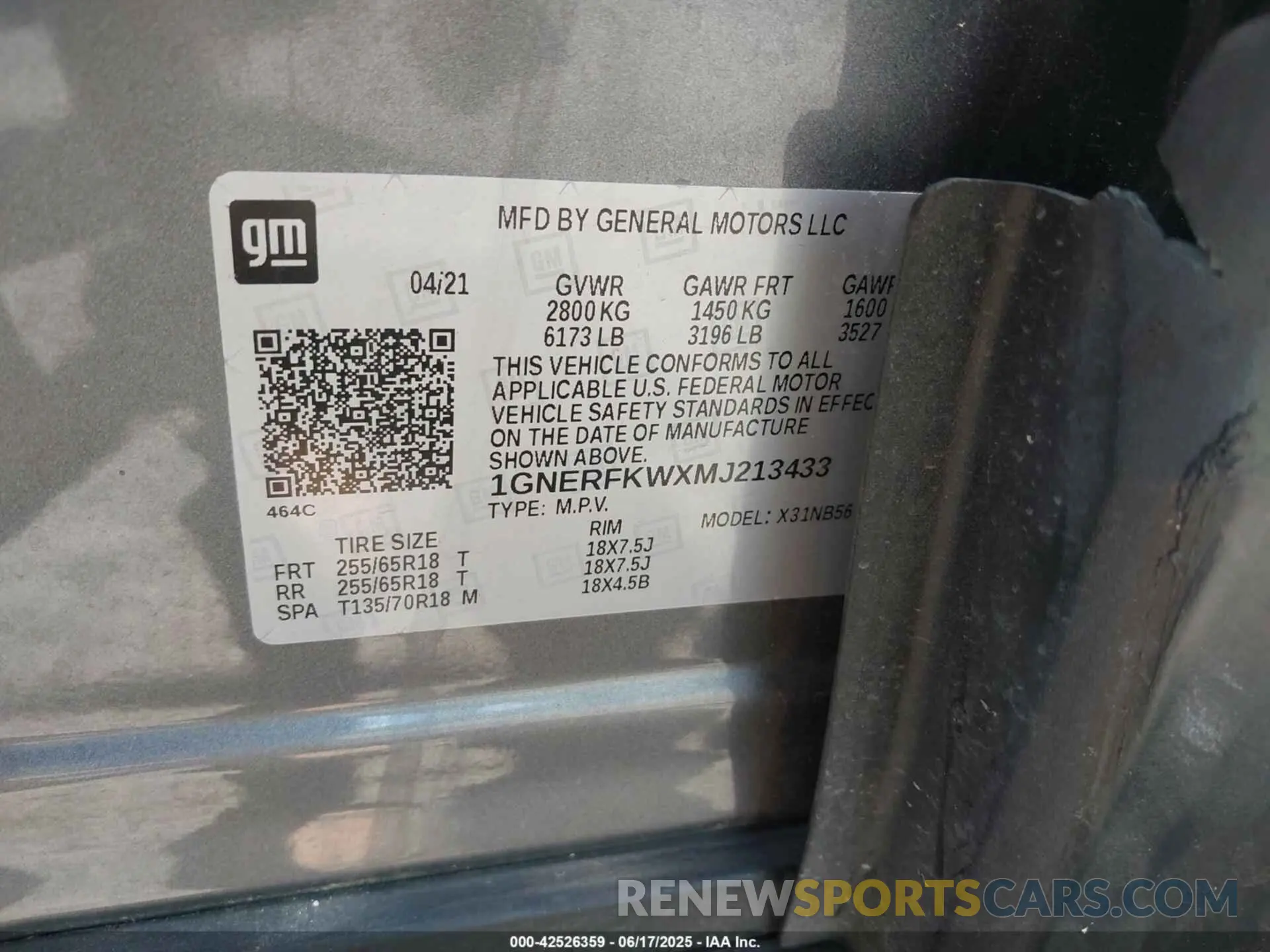 9 Photograph of a damaged car 1GNERFKWXMJ213433 CHEVROLET TRAVERSE 2021