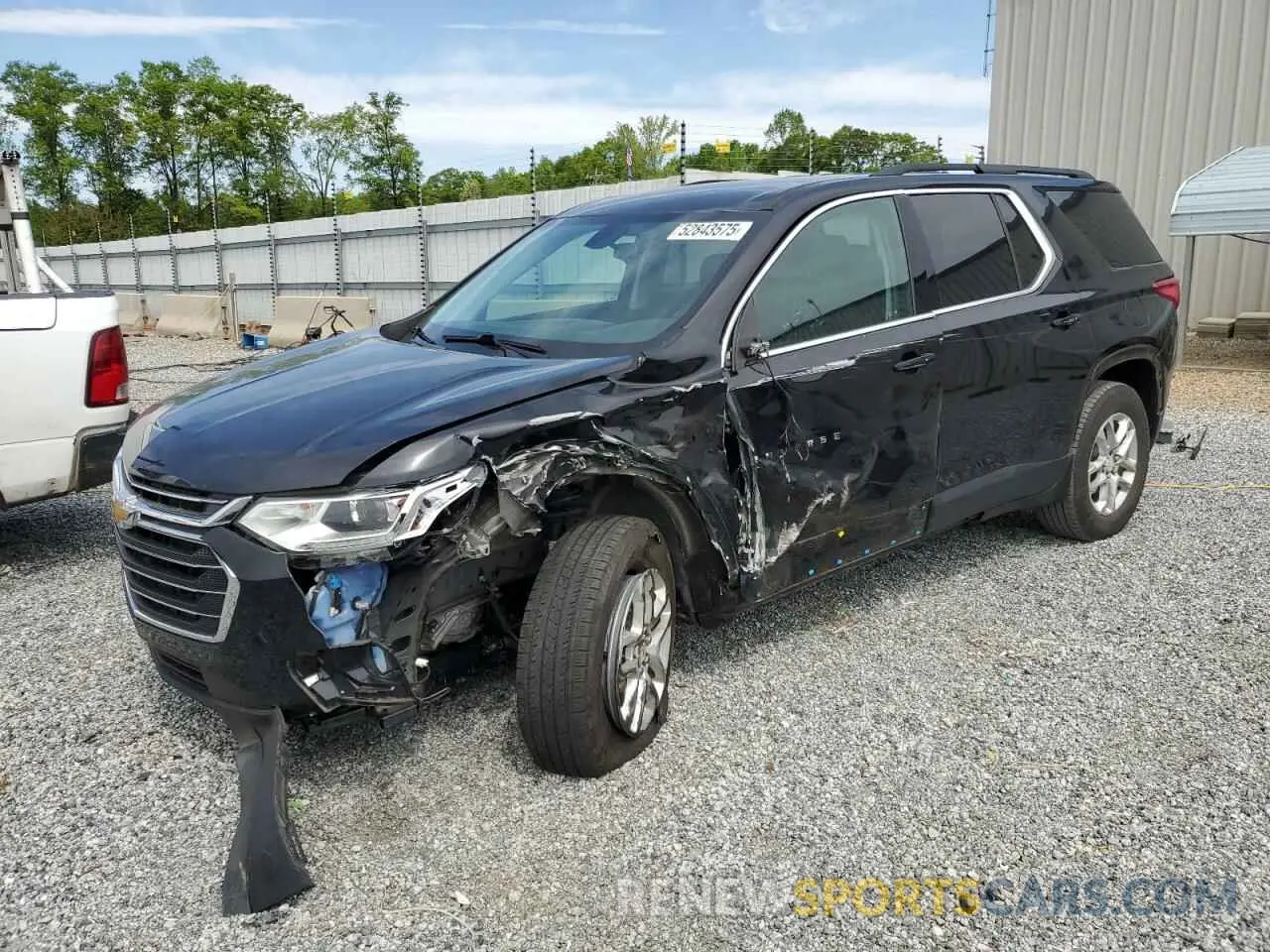 1 Photograph of a damaged car 1GNERGKW1MJ127191 CHEVROLET TRAVERSE 2021