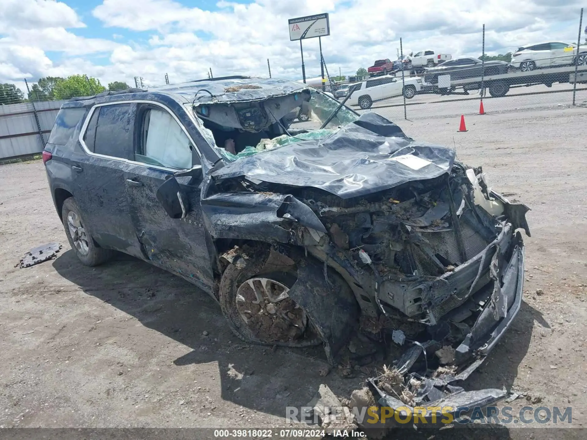 1 Photograph of a damaged car 1GNERGKW1MJ129779 CHEVROLET TRAVERSE 2021