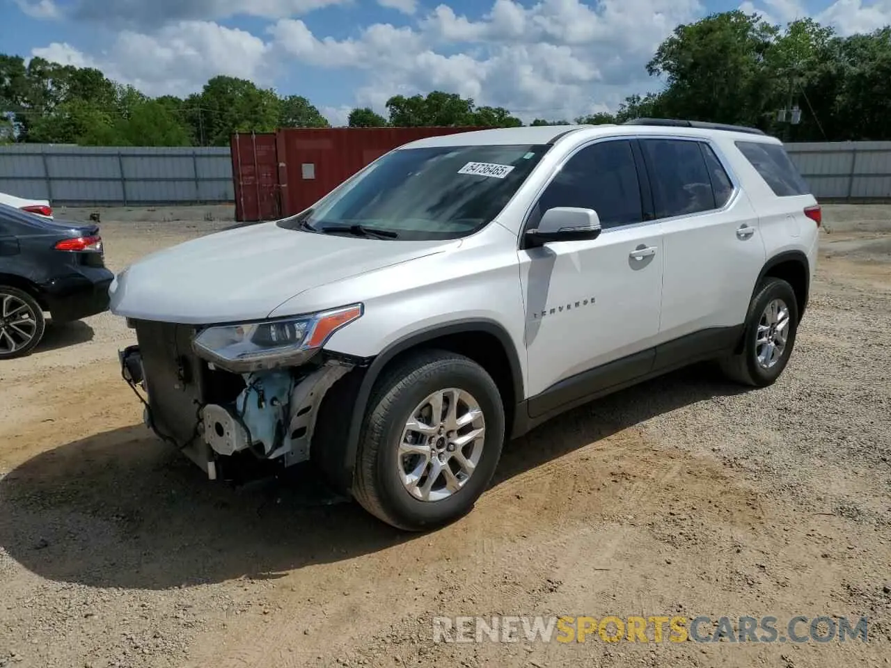 1 Photograph of a damaged car 1GNERGKW1MJ191277 CHEVROLET TRAVERSE 2021