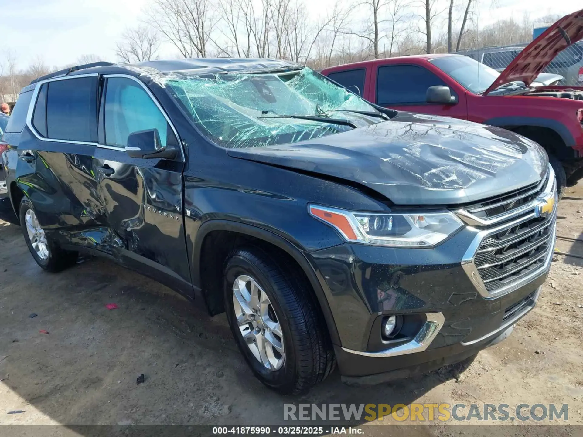 1 Photograph of a damaged car 1GNERGKW2MJ170390 CHEVROLET TRAVERSE 2021