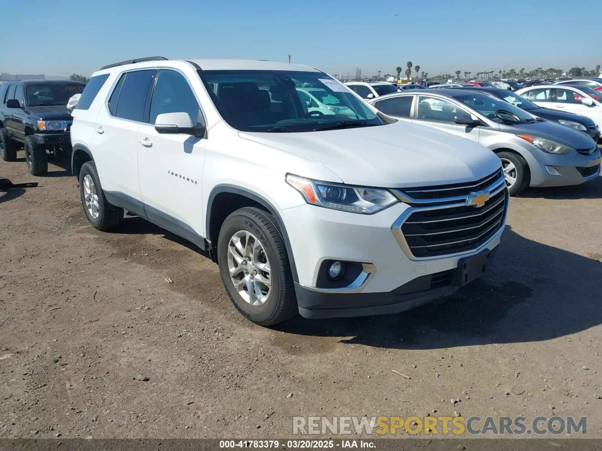 1 Photograph of a damaged car 1GNERGKW2MJ238882 CHEVROLET TRAVERSE 2021