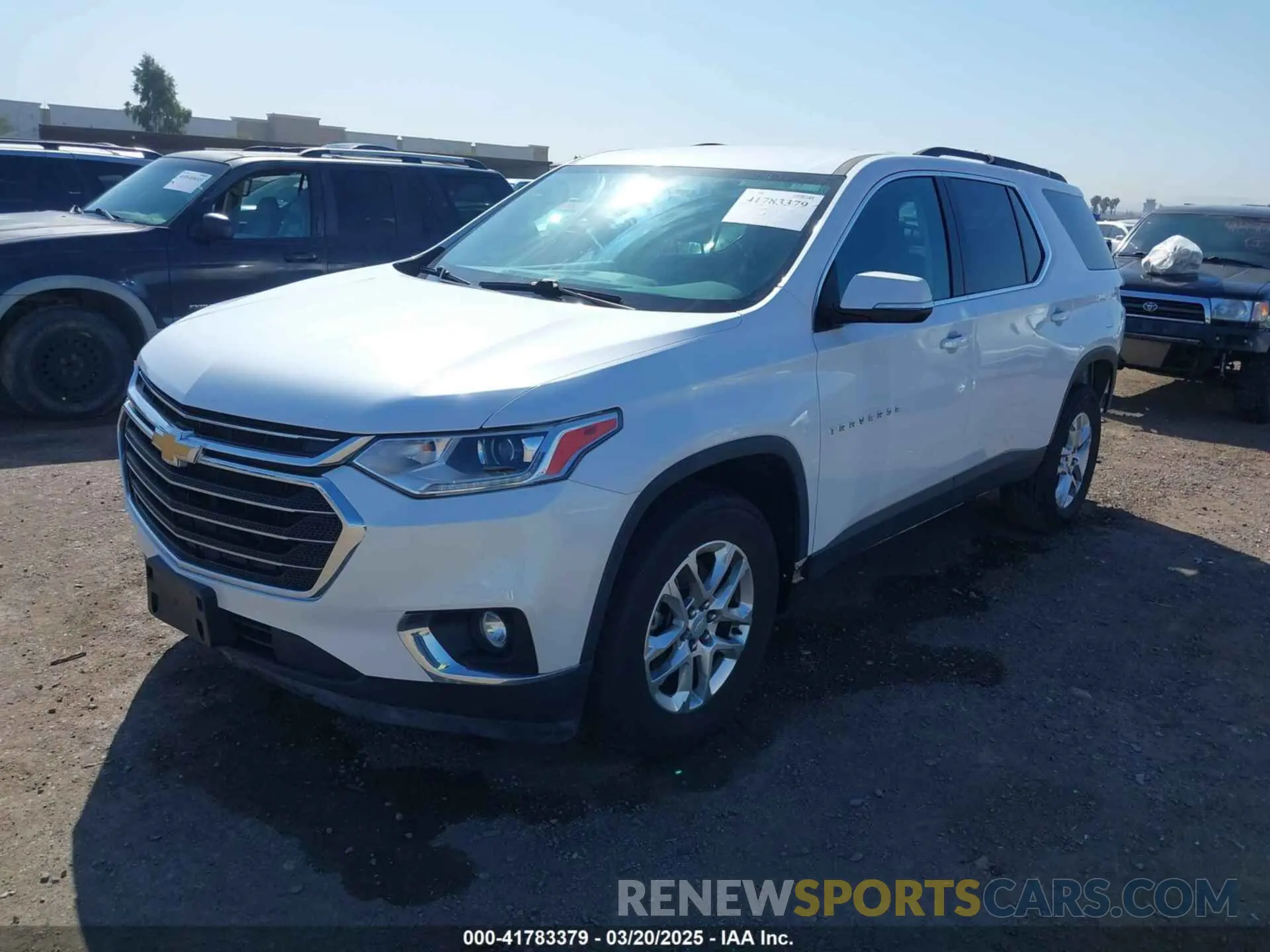 2 Photograph of a damaged car 1GNERGKW2MJ238882 CHEVROLET TRAVERSE 2021