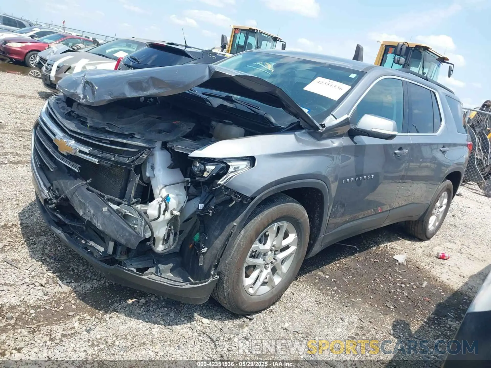 2 Photograph of a damaged car 1GNERGKW4MJ182329 CHEVROLET TRAVERSE 2021