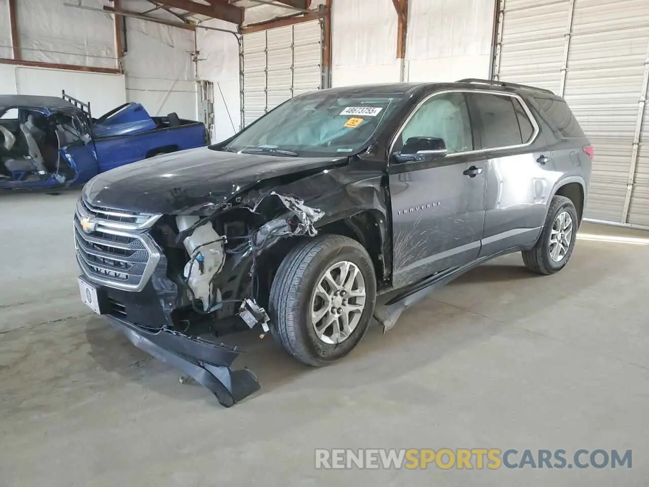 1 Photograph of a damaged car 1GNERGKW4MJ266800 CHEVROLET TRAVERSE 2021