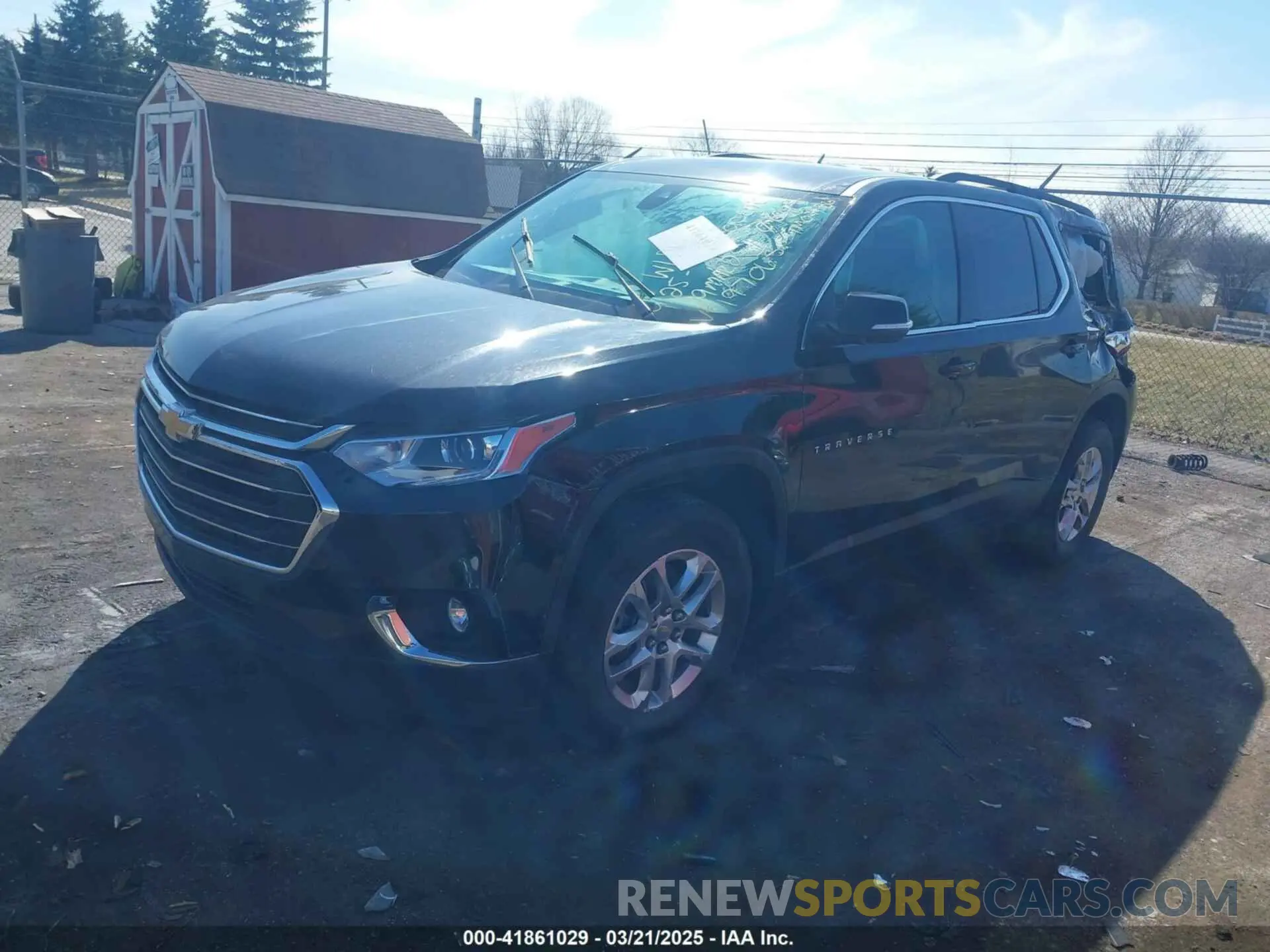 2 Photograph of a damaged car 1GNERGKW5MJ197065 CHEVROLET TRAVERSE 2021