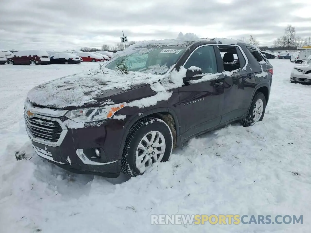 1 Photograph of a damaged car 1GNERGKW6MJ105588 CHEVROLET TRAVERSE 2021