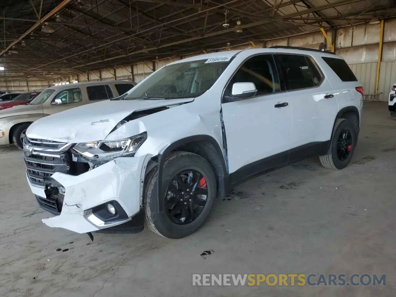 1 Photograph of a damaged car 1GNERGKW6MJ169288 CHEVROLET TRAVERSE 2021