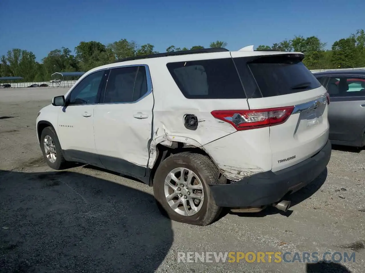 2 Photograph of a damaged car 1GNERGKW6MJ172384 CHEVROLET TRAVERSE 2021