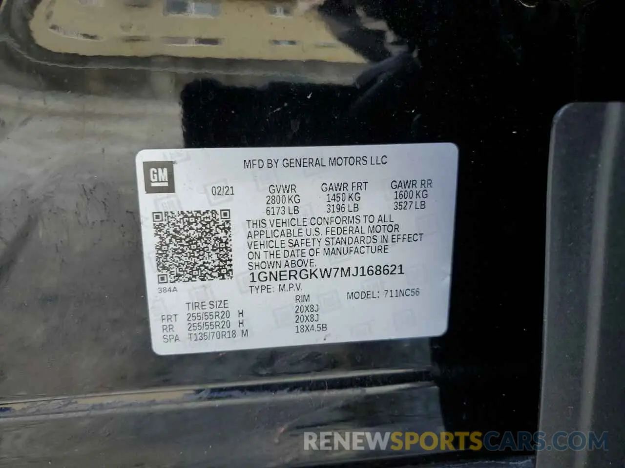 15 Photograph of a damaged car 1GNERGKW7MJ168621 CHEVROLET TRAVERSE 2021