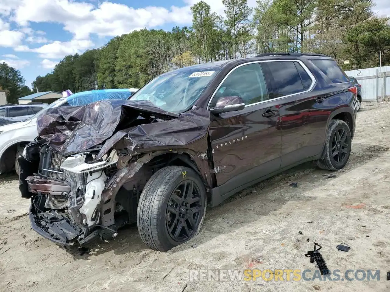 1 Photograph of a damaged car 1GNERGKW7MJ186231 CHEVROLET TRAVERSE 2021