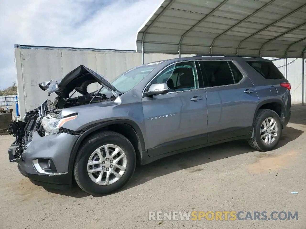 1 Photograph of a damaged car 1GNERGKW7MJ249943 CHEVROLET TRAVERSE 2021