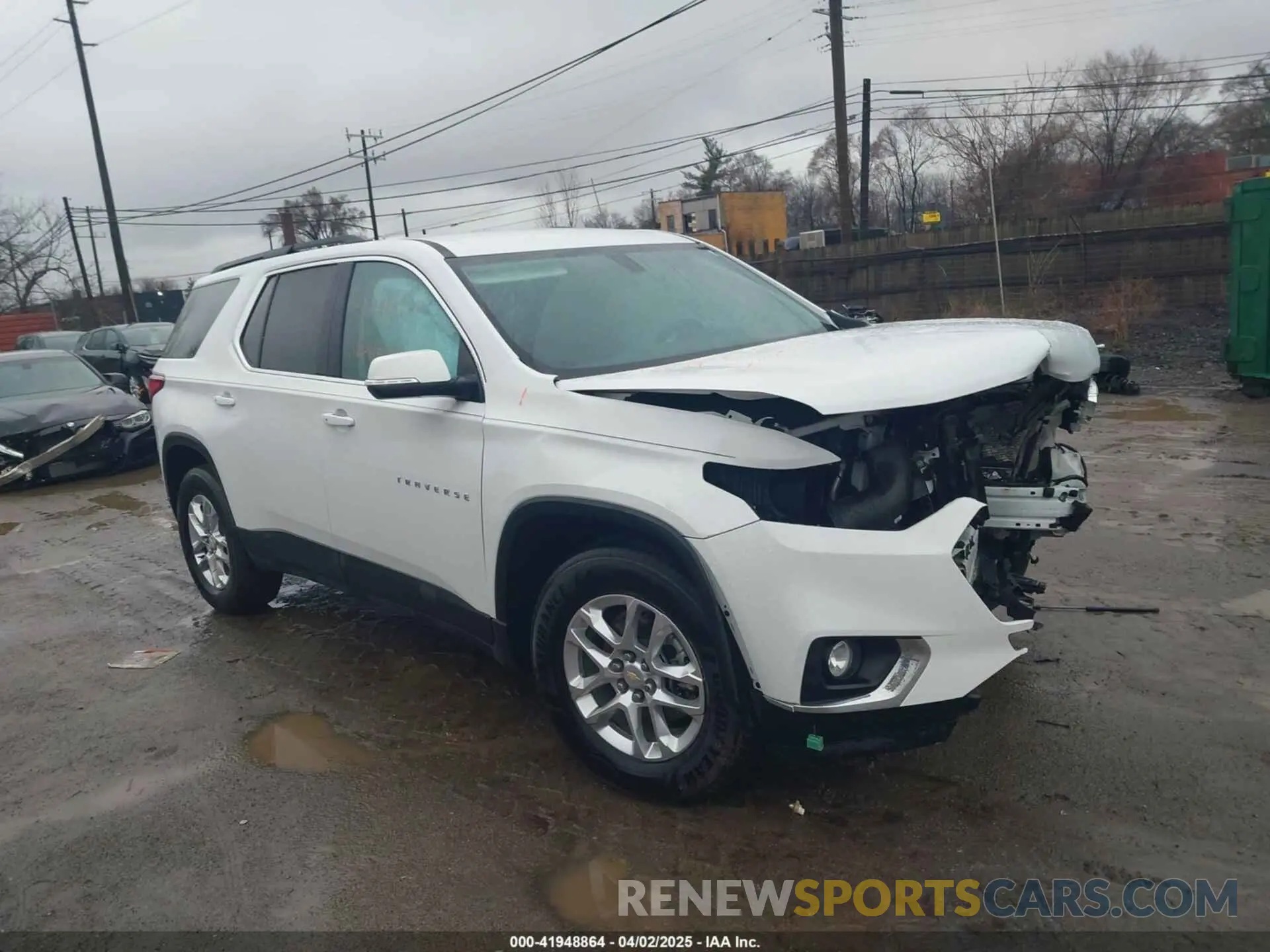 1 Photograph of a damaged car 1GNERGKW8MJ243343 CHEVROLET TRAVERSE 2021
