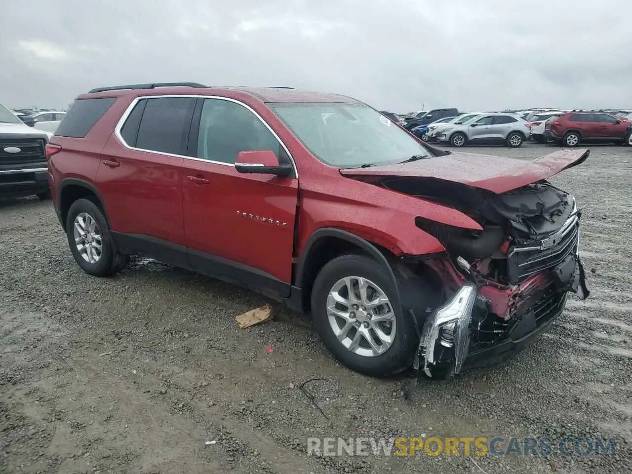 4 Photograph of a damaged car 1GNERGKW9MJ239883 CHEVROLET TRAVERSE 2021