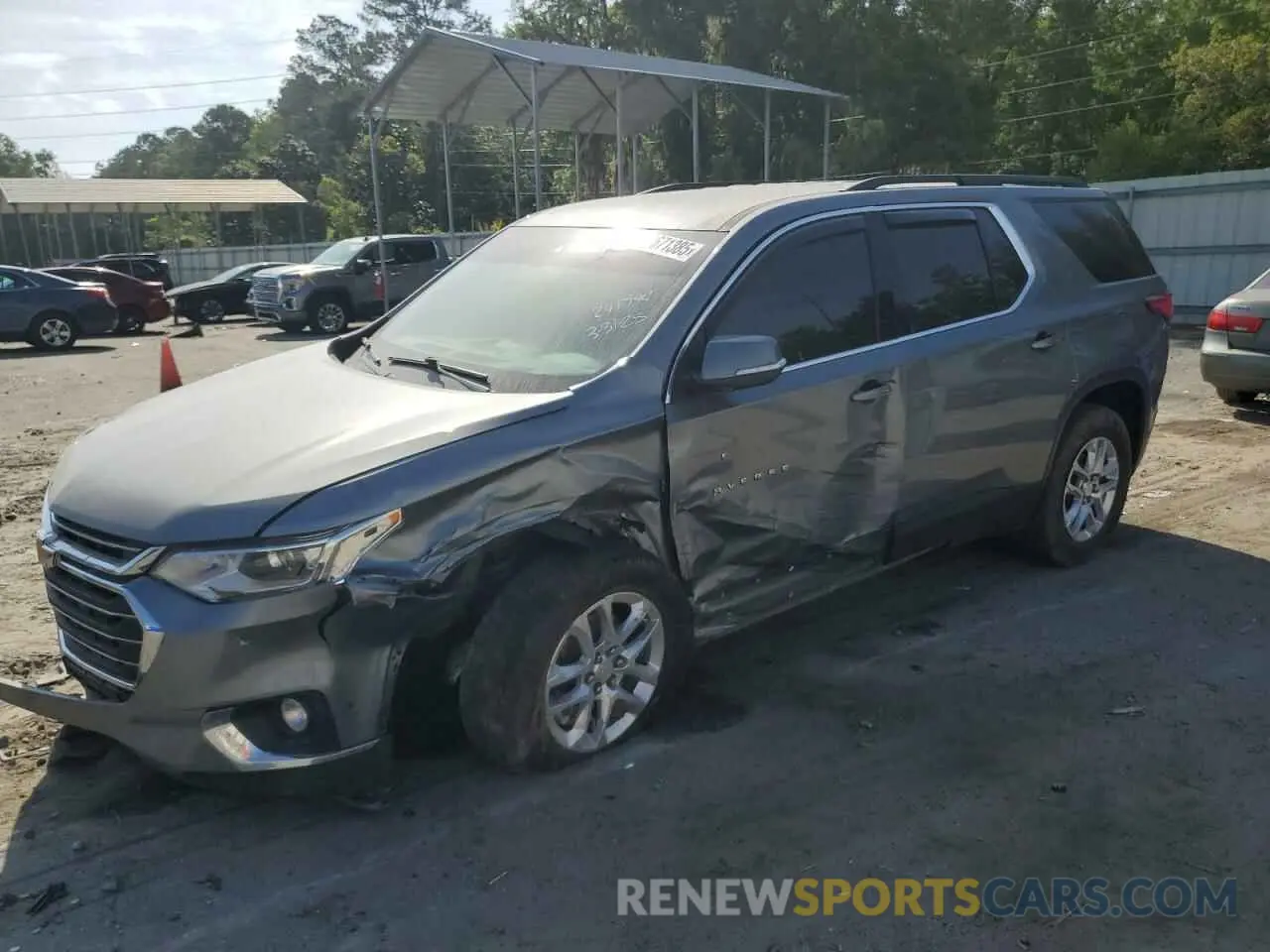 1 Photograph of a damaged car 1GNERGKW9MJ241794 CHEVROLET TRAVERSE 2021